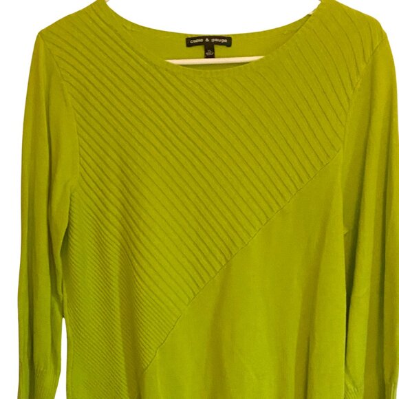 Cable and Gauge green knit top size XL - Picture 3 of 7